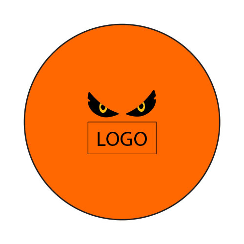 design halloween yeux et logo centre 344333617