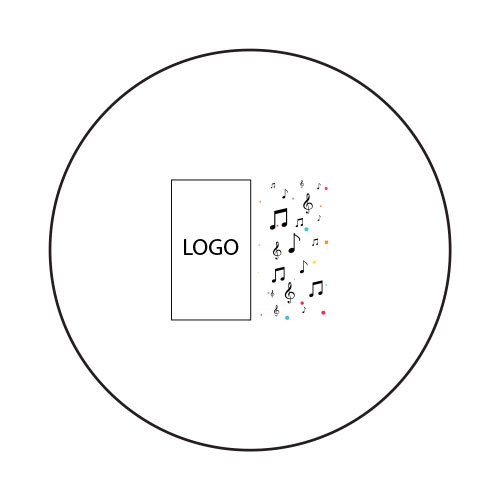 design musique note de musique et logo centre 1732747596