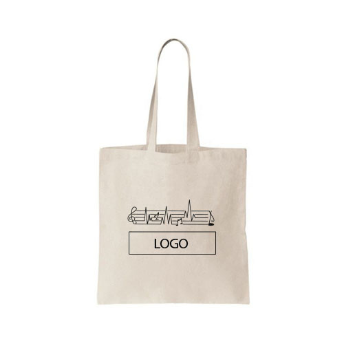 design tote bag musique partition et logo centre sur tote bag