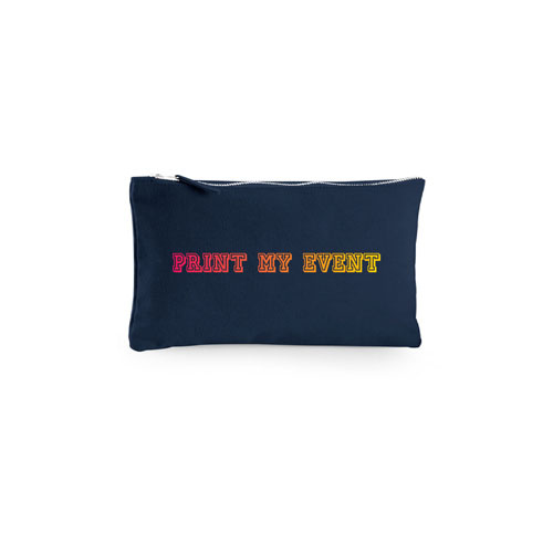 pochette en toile bleu marine personnalisee 544618649