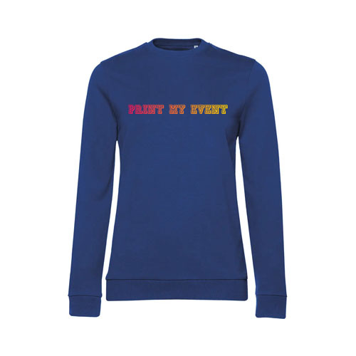 pull femme ww02w bleu avec logo face