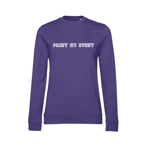 pull femme ww02w violet avec logo face