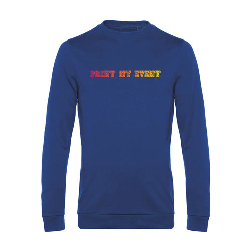 pull homme wu01w bleu avec logo face