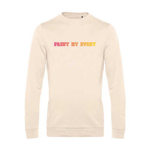 pull homme wu01w rose pale avec logo face