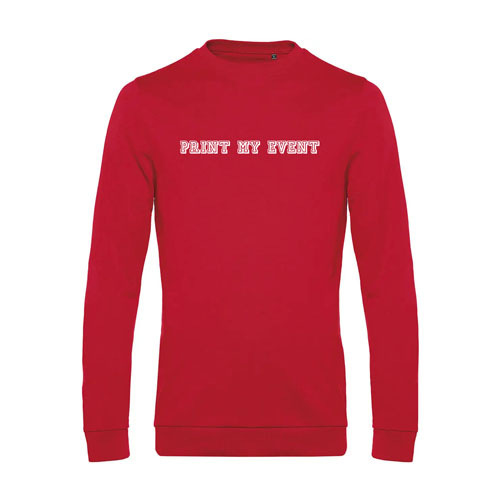 pull homme wu01w rouge avec logo face