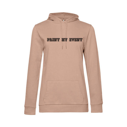 sweat a capuche femme ww04w nude avec logo face