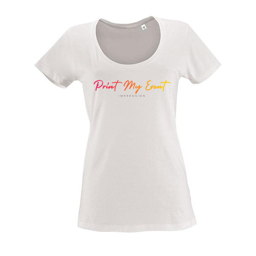 t-shirt metropolitan blanc face avec logo