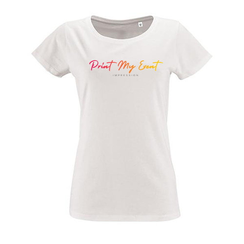 t-shirt milo women blanc face avec logo