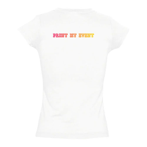 t-shirt moon avec logo dos