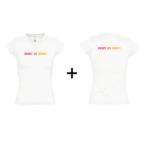 t-shirt moon avec logo face et dos