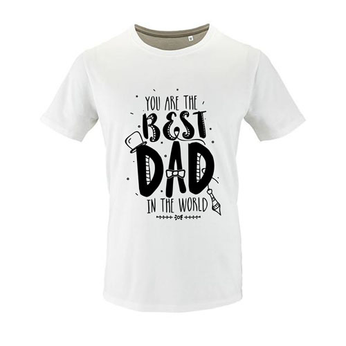 t-shirt you are the best dad in the world blanc